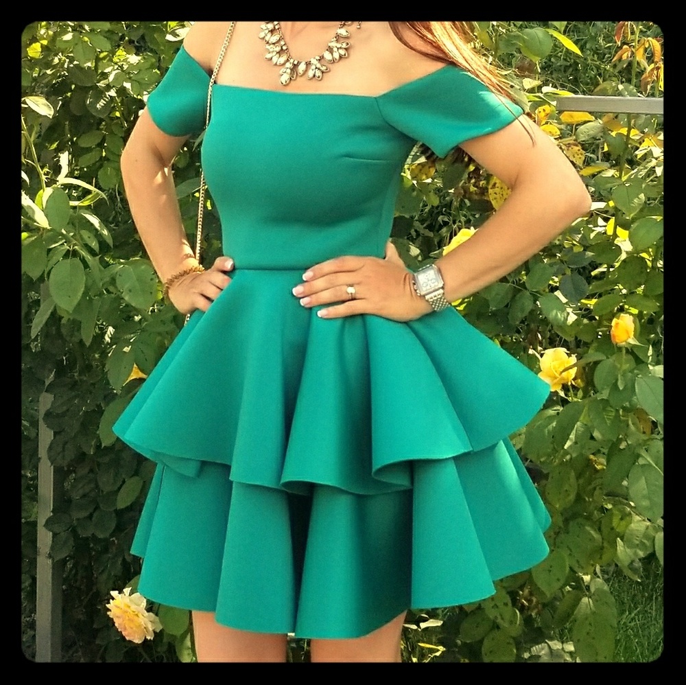 Just Mila collection dress turquoise color